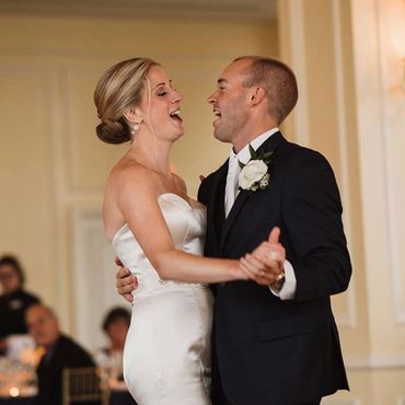 Couple at a wedding.