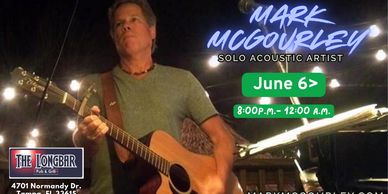Mark McGourley performing live with guitar on June 6.