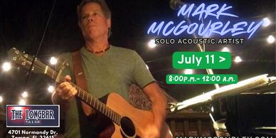 Mark McGourley solo acoustic artist performing July 11.