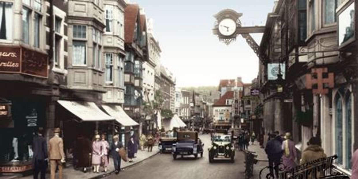 Winchester High Street 1928, a snapshot of history colourised