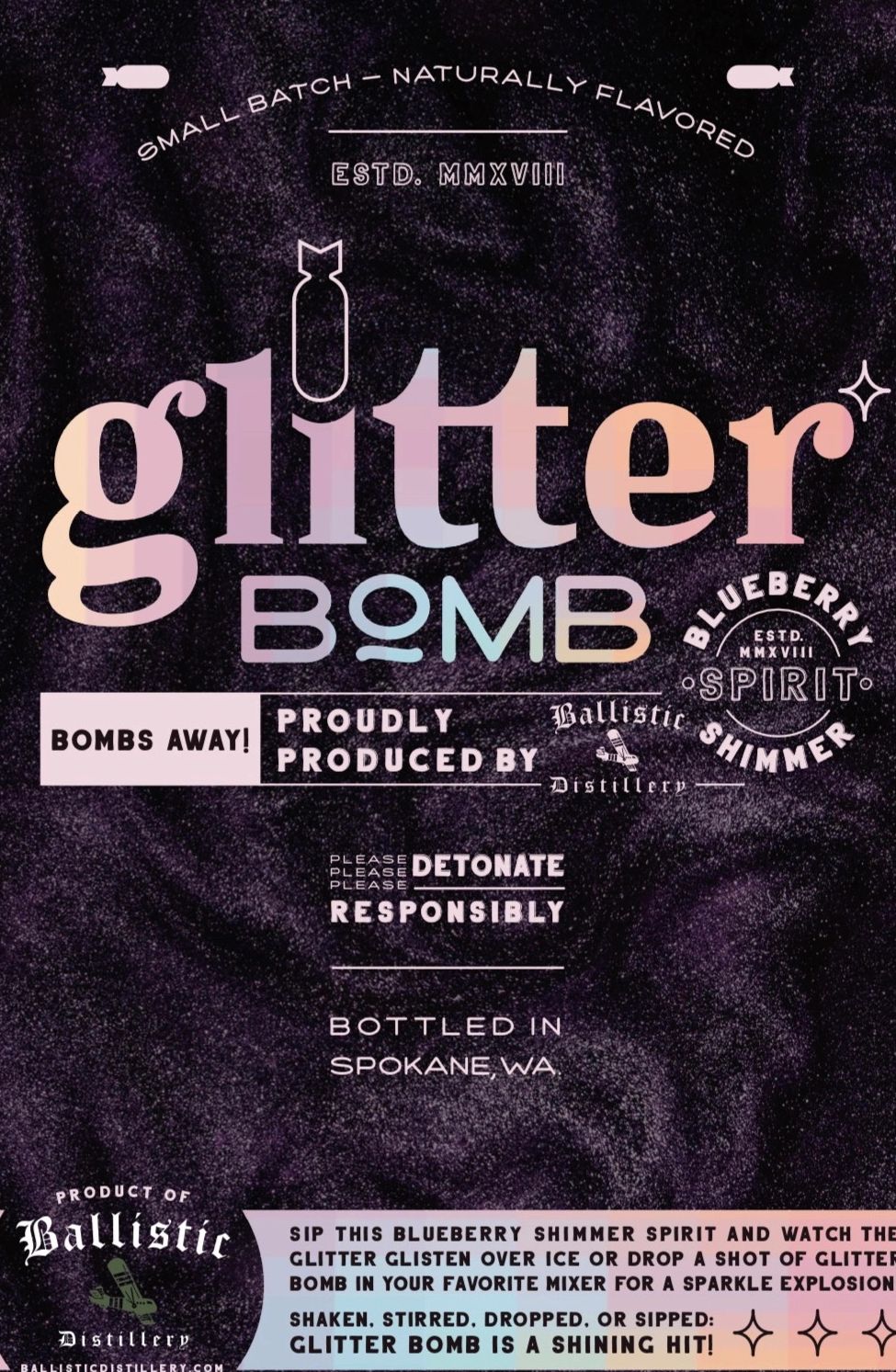 Glitter Bomb Blueberry Liquour