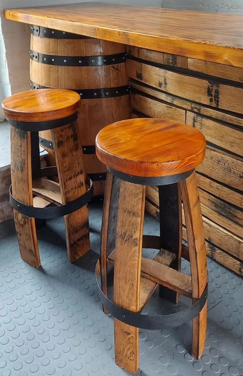Barrel Stave Bar Stool