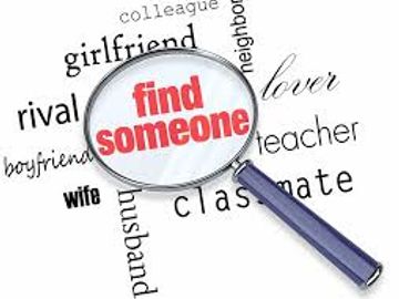 Finding someone