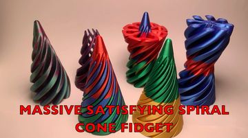 Colorful spiral cone fidget toys with satisfying twists.
