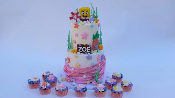 Birthday cake & cupcakes made by Ms. Marie Cris Garay - Bakery Director