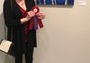 Kim with 2nd place ribbon for CCAG art exhibit