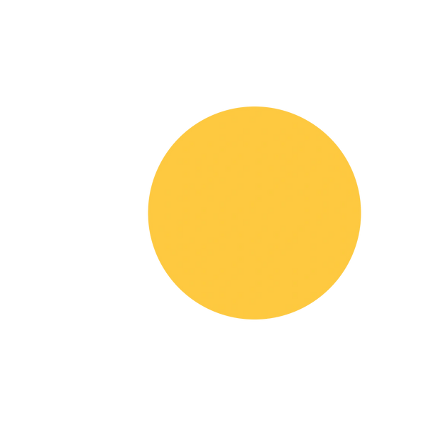 A bright yellow circle on a black background.
