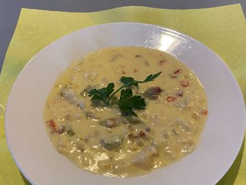 Clam Chowder in a bowl