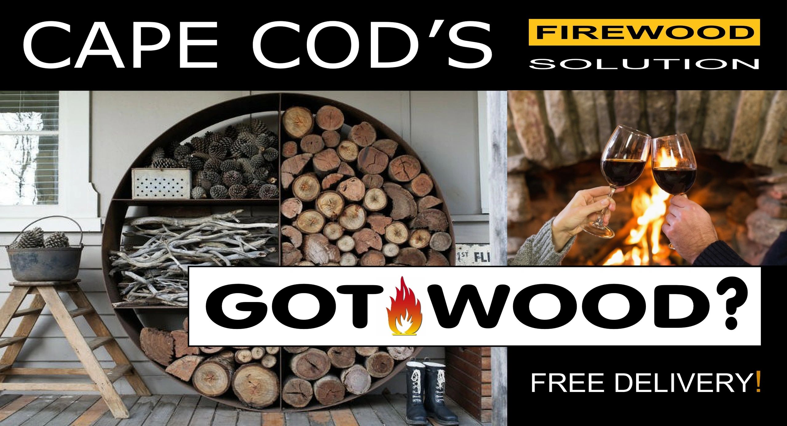 firewood on cape cod, free delivery on firewood, we have many options of firewood.