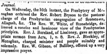 Freeman’s journal Dublin Ireland August 1837

