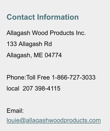 Allagash Wood Products