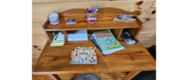 Desk at The Cabin.