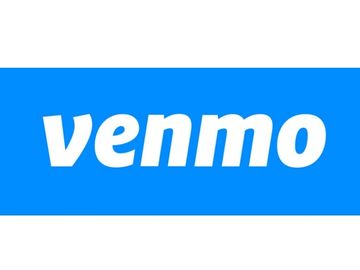Venmo logo with white text on a blue background.