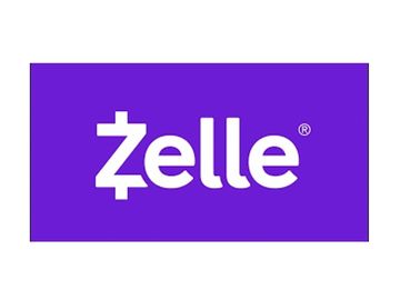 Zelle logo with purple background and white text.