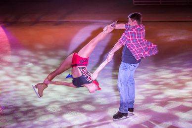 Ice show performers