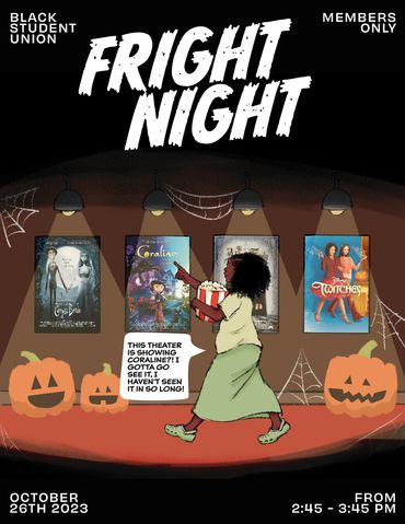 Black Student Union Fright Night Flyer