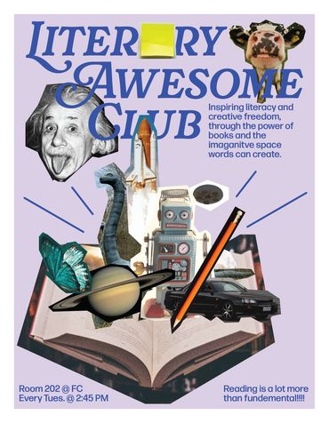 Literary Awesome Club Poster Design