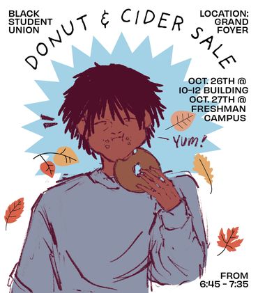 Black Student Union Donut & Cider Sale Flyer