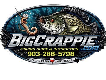 Logo of BigCrappie.com fishing guide and instruction service.