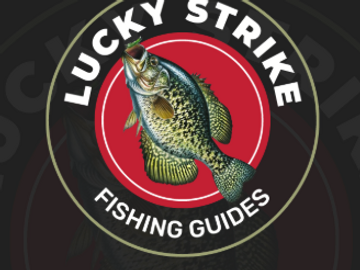 Logo of Lucky Strike Fishing Guides with a fish illustration.
