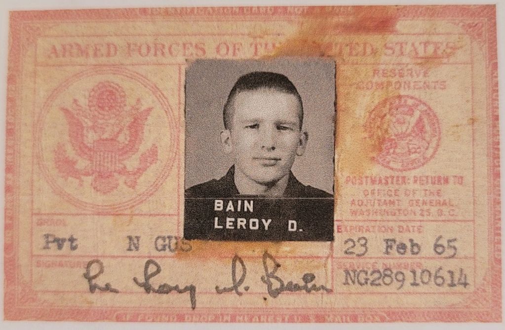 LeRoy D. Bain, Armed Forces of the United States identification card