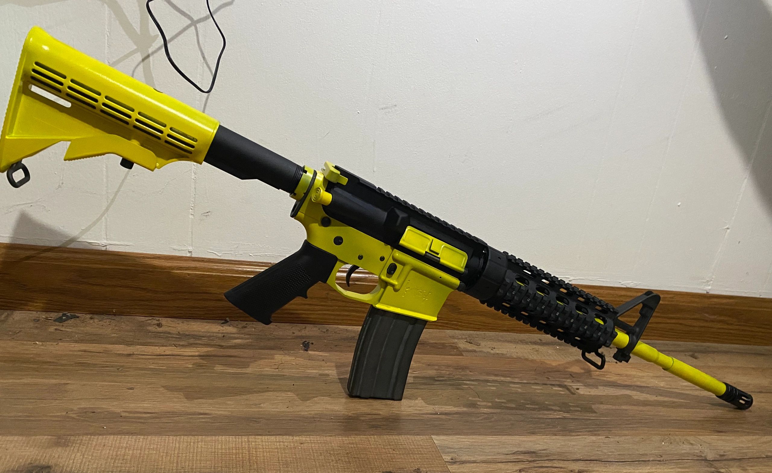 The yellow is cerakote electric yellow. 