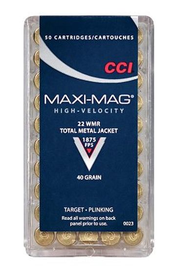CCI .22 WMR 40 gr TMJ ammunition