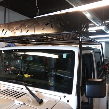 Plasma cut racks to add to the uniqueness of your vehicle rack.