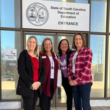 Some members of Families Against Book Bans at the South Carolina Department of Education 