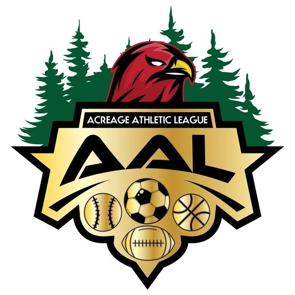 AAL logo with sports icons and a red hawk.