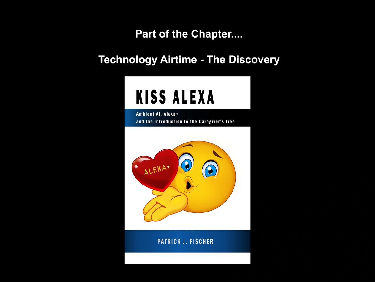 Book cover of "Kiss Alexa" by Patrick J. Fischer featuring an emoji blowing a kiss with a heart labeled Alexa+.