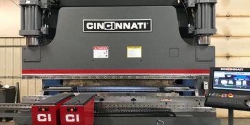 This is a new Cincinnati 230 ton 12' OAL 9 Axis Press Brake with sheet lifters 