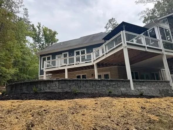 Retaining wall construction project