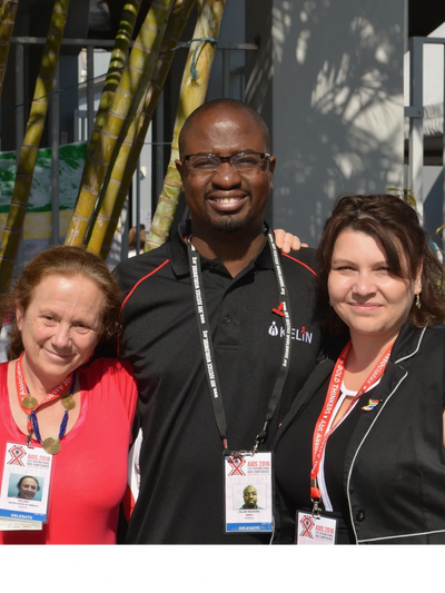 Jill Gay, Allan Maleche, ED of KELIN Kenya, and Melanie Croce-Galis, former ED of WWA, Durban 2016