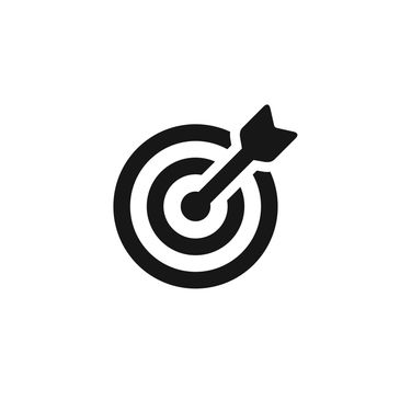 Black and White Bullseye Icon
