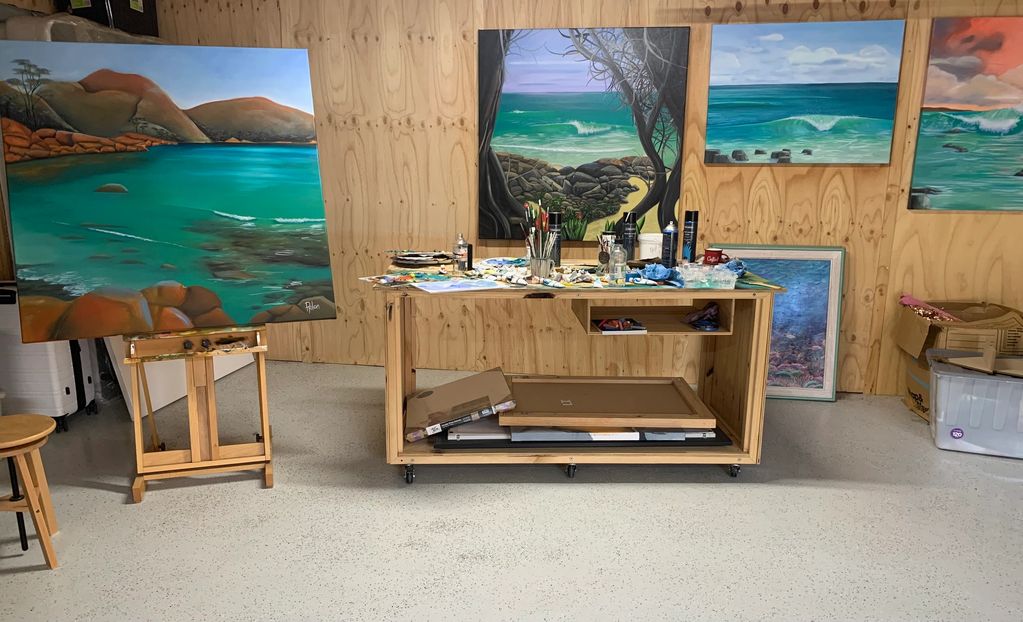 The Hazards Freycinet Tasmania
Oil on canvas 120cm x 120cm