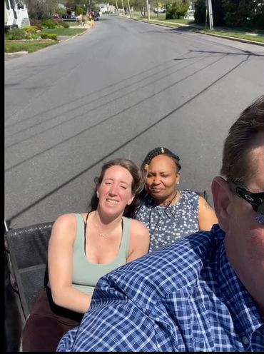 3 people taking selfie