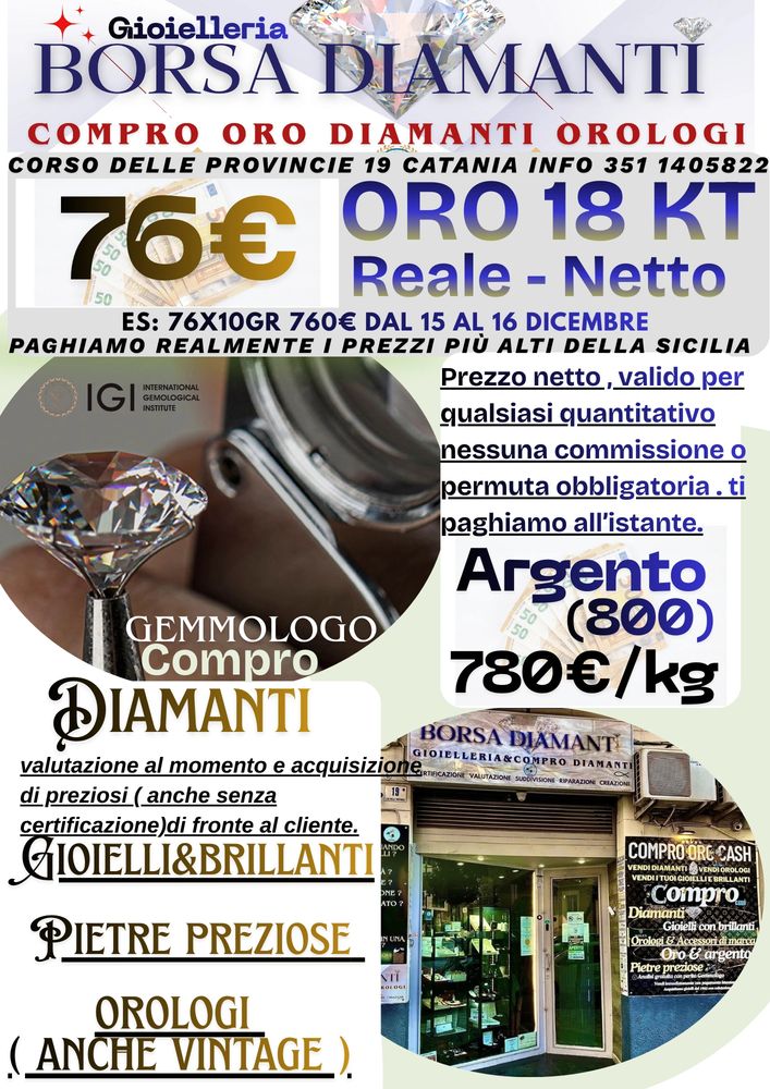 Compro oro Catania.