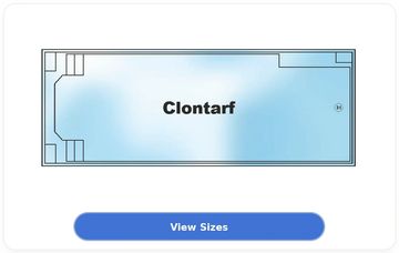A blue pool labeled 'Clontarf' with a 'View Sizes' button below.
