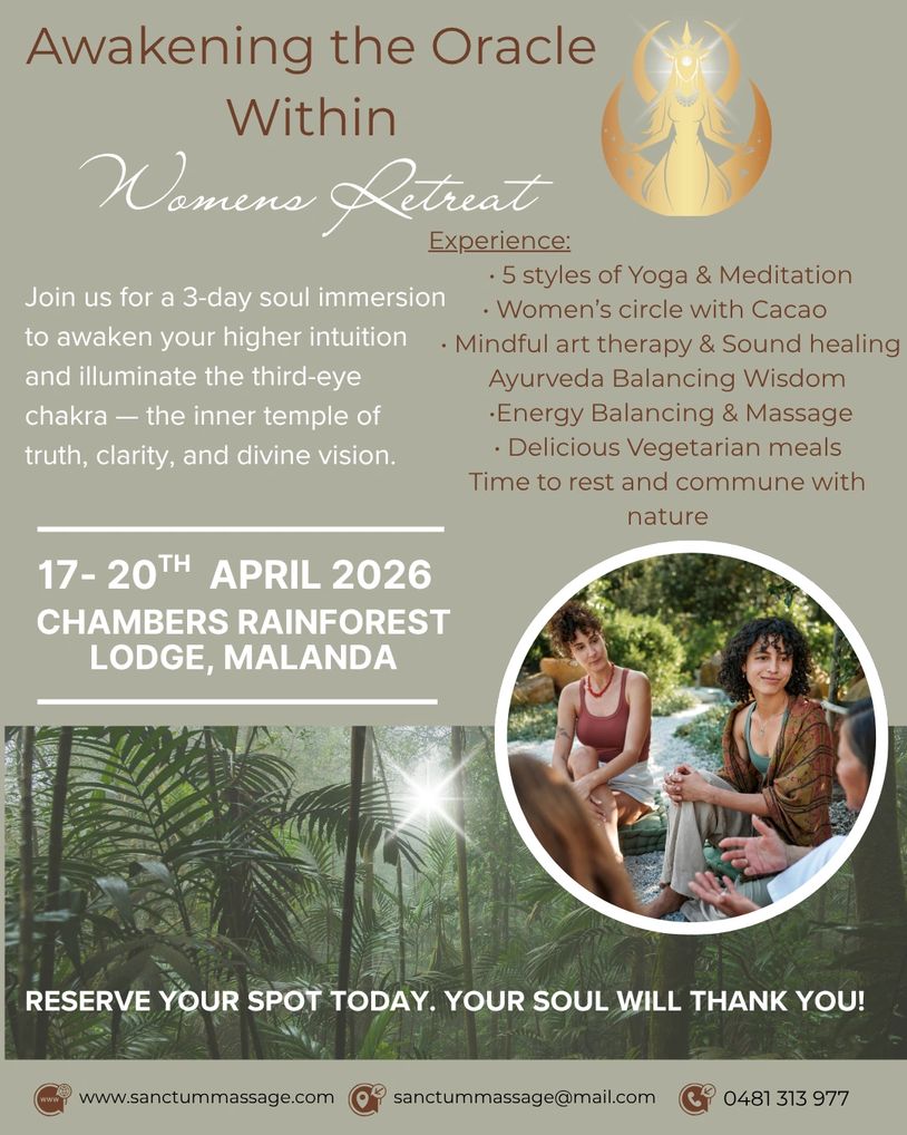 Awakening the Oracle Within 

A Women’s Retreat | April 2026 |Chambers Eco Lodge, QLD 

She is calli