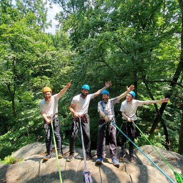 Rappelling in New Jersey in Allamuchy State Park
