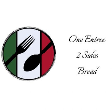 Italian-themed meal offer with fork and spoon graphic.