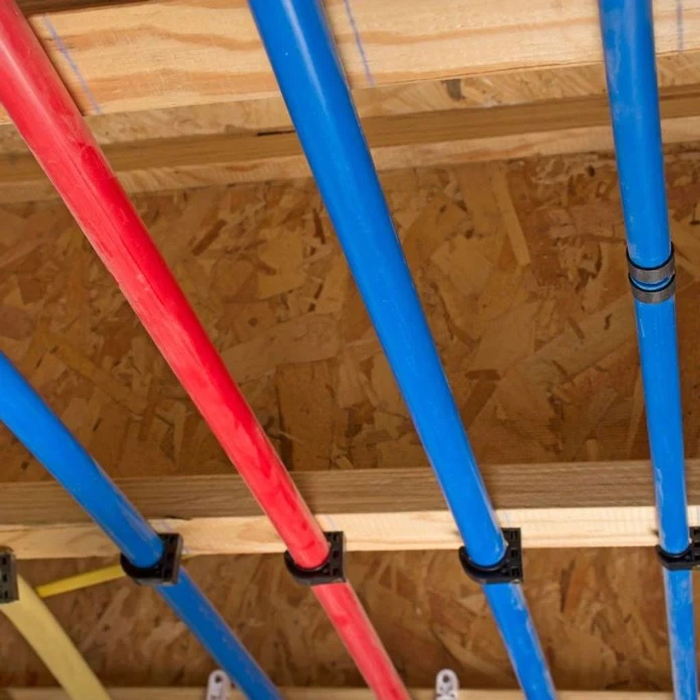 Pex water lines in a shipping container home