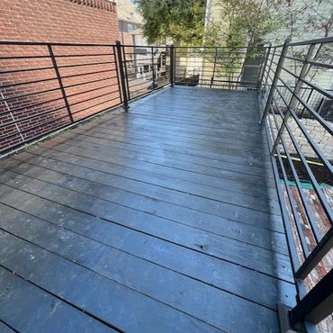 Container home rooftop deck