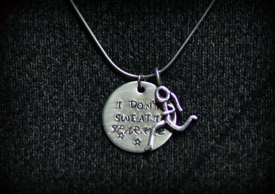 I Don't Sweat I Sparkle Runner Necklace