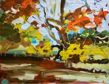 Autumn - acrylic con board . 2019