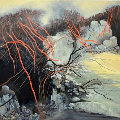 tableau de pierrette comeau à la belle galerie de vieux port de québec