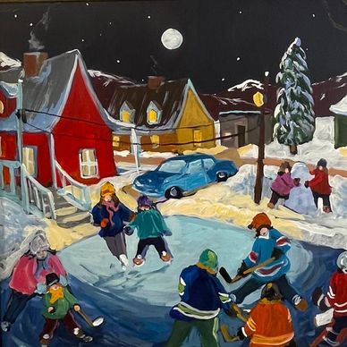 tableau de richard brodeur à la belle galerie de vieux port de québec