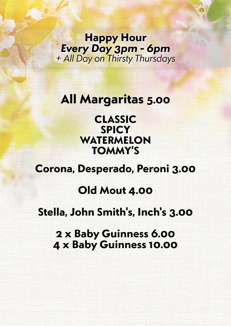 Happy Hour Menu