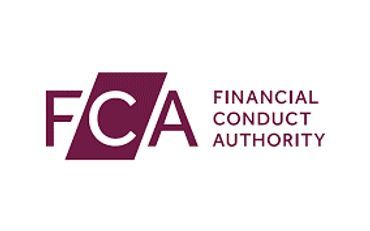 Logo of the Financial Conduct Authority (FCA) with maroon text.